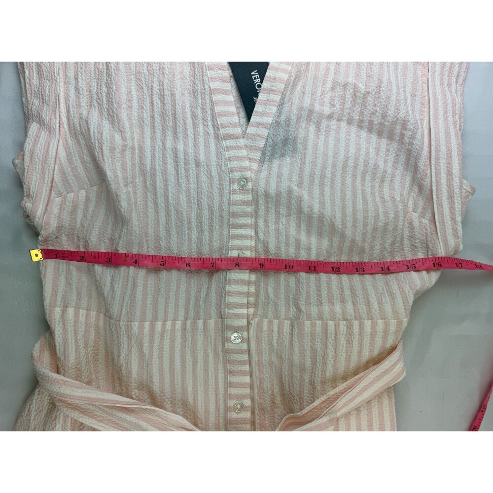 NWT Veronica Beard Avella Ruffled Striped Seersucker Mini Dress Size 12 - Picture 12 of 12
